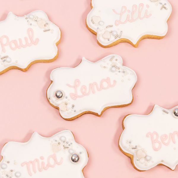 Hochzeits-Gästekekse mit Royal Icing