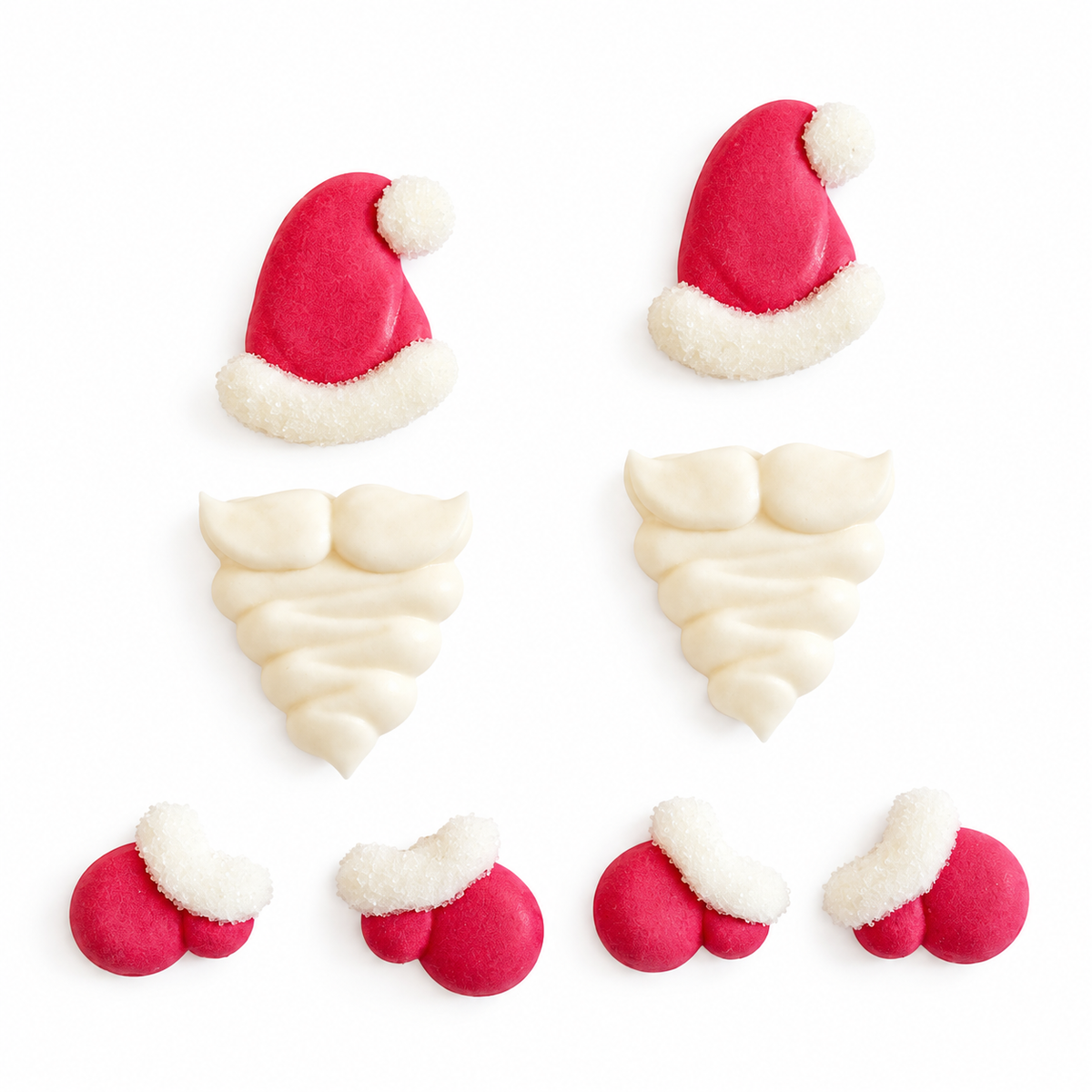 Santa - Zuckeraufleger 2 Stück (8-teilig)