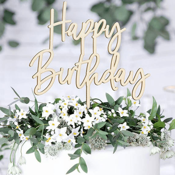 Happy Sprinkles Streusel Caketopper - Happy Birthday Holz