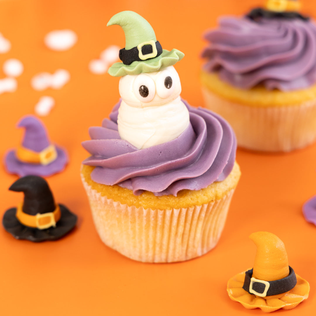 Hexenhüte - Zuckeraufleger 4 Stück