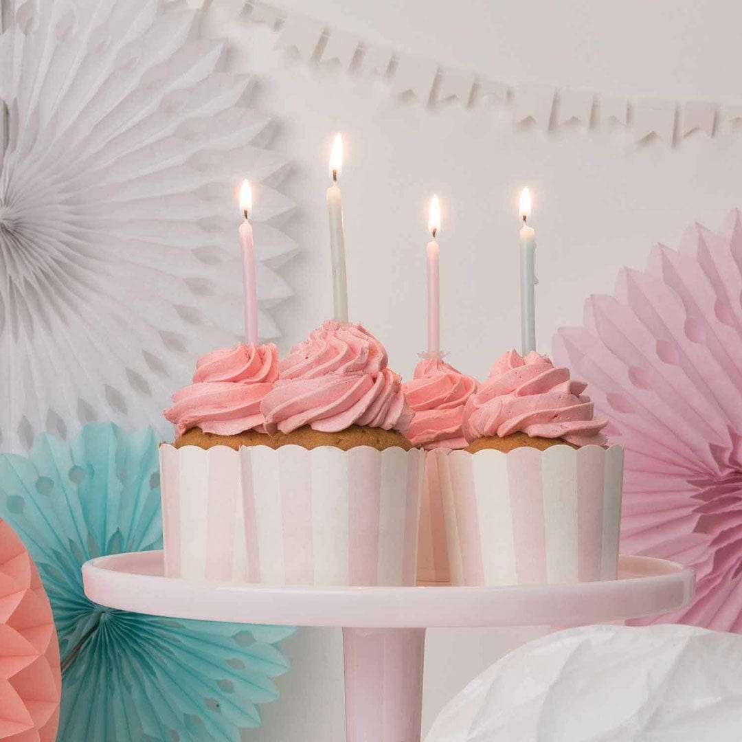 Happy Sprinkles Streusel Kerzen Set - Pastell mit Halter